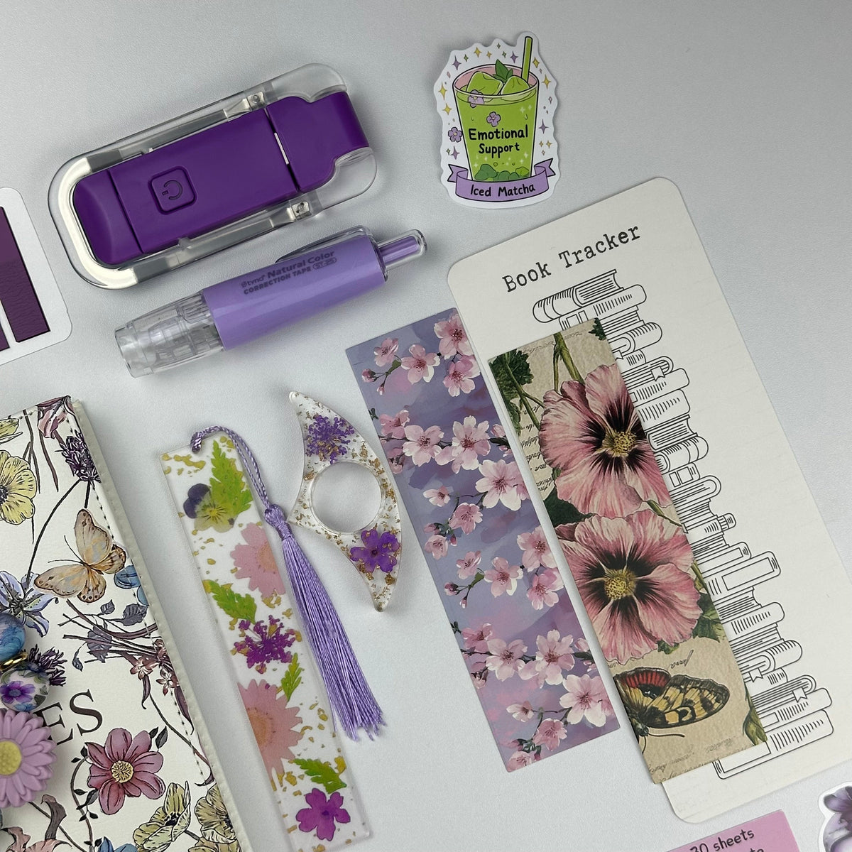 Lilac Blossom Box | Lilac Floral Stationery Gift Set