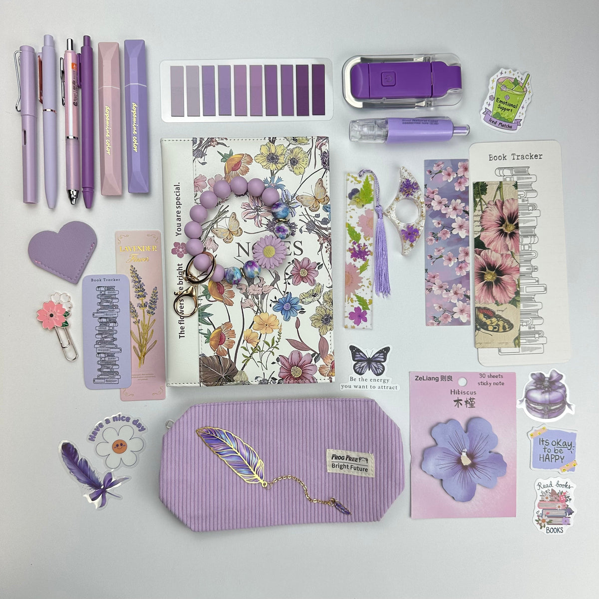 Lilac Blossom Box | Lilac Floral Stationery Gift Set