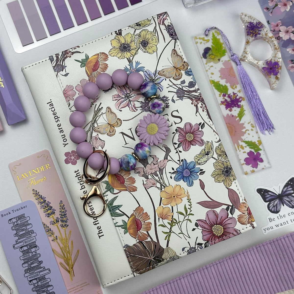 Lilac Blossom Box | Lilac Floral Stationery Gift Set