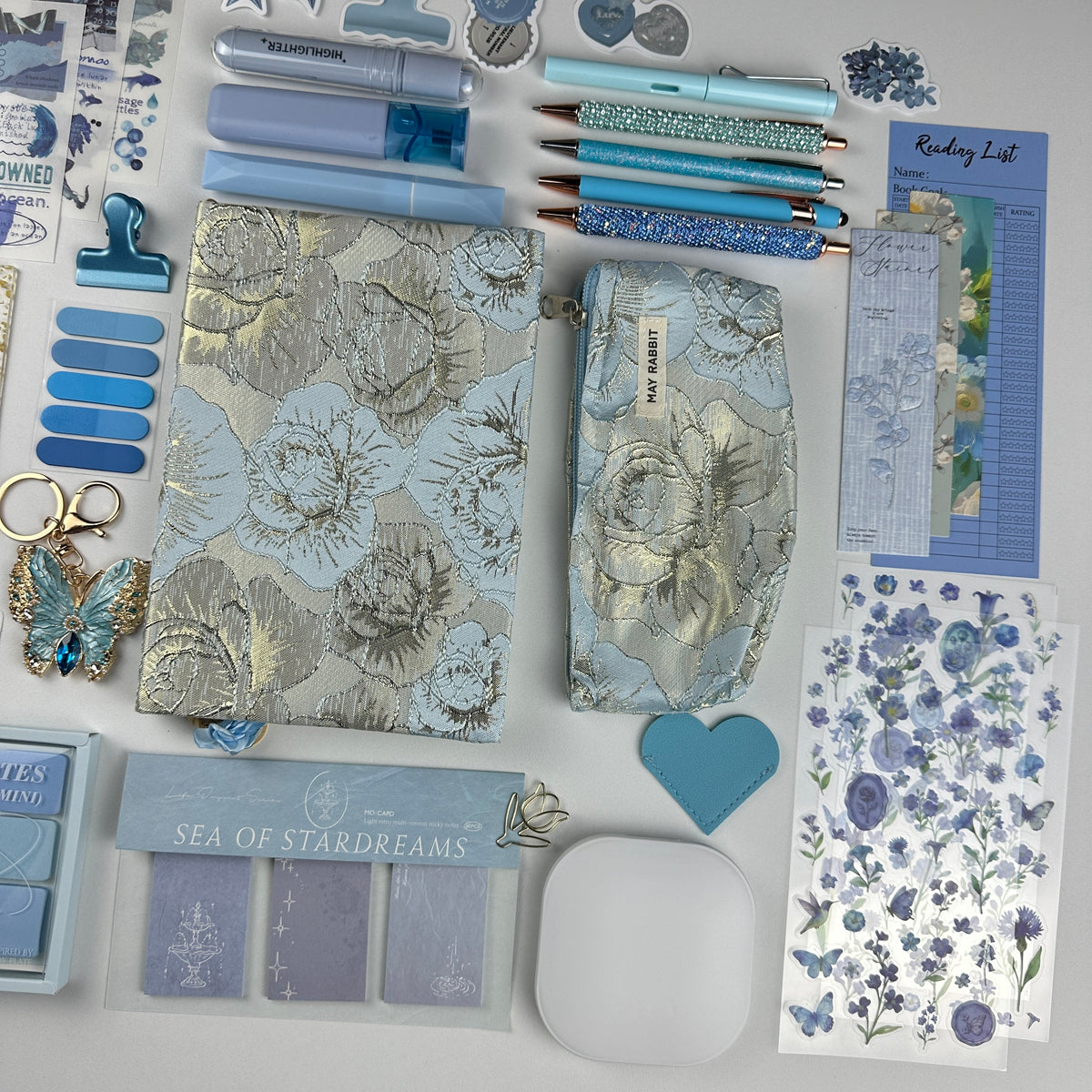 Silver Sky Box | Blue and Silver Stationery Gift Set