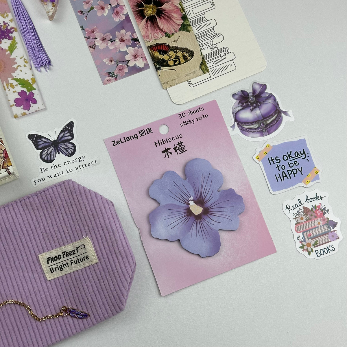 Lilac Blossom Box | Lilac Floral Stationery Gift Set