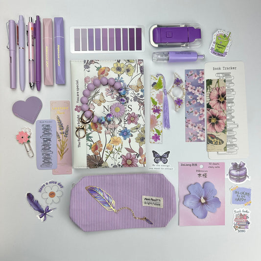 Lilac Blossom Box | Lilac Floral Stationery Gift Set