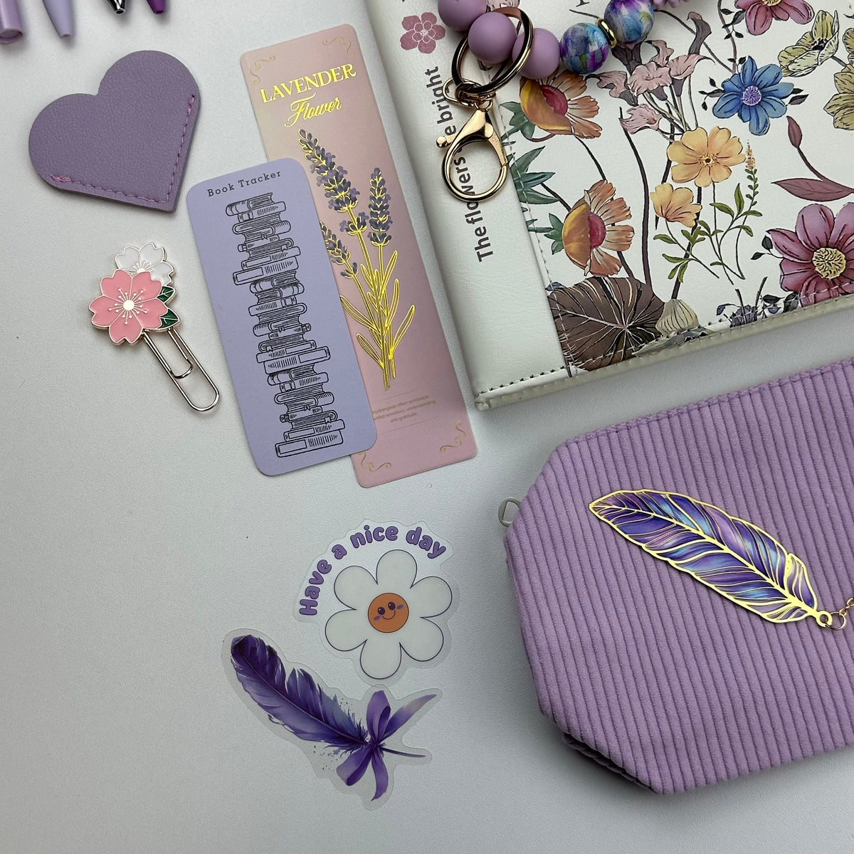 Lilac Blossom Box | Lilac Floral Stationery Gift Set