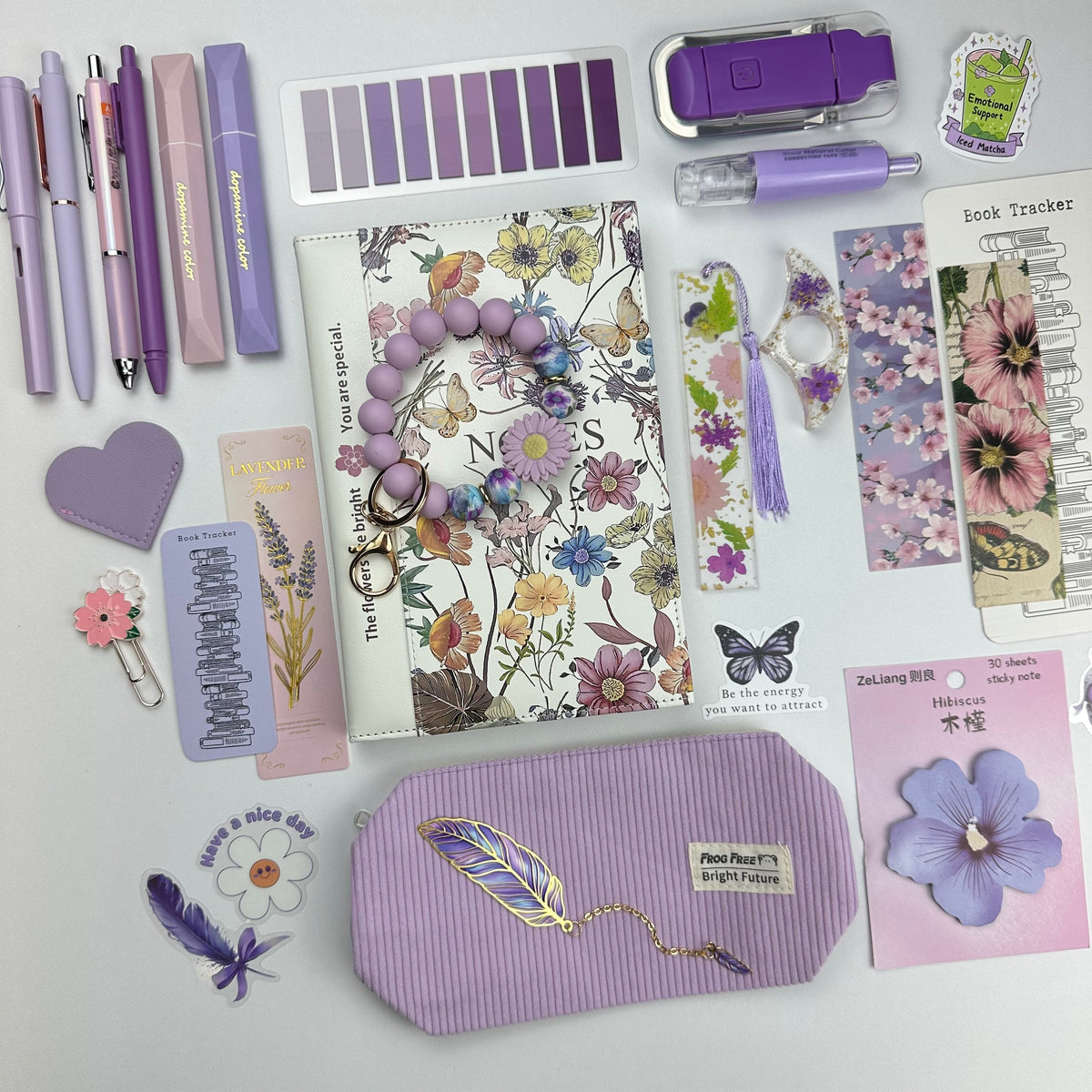 Lilac Blossom Box | Lilac Floral Stationery Gift Set