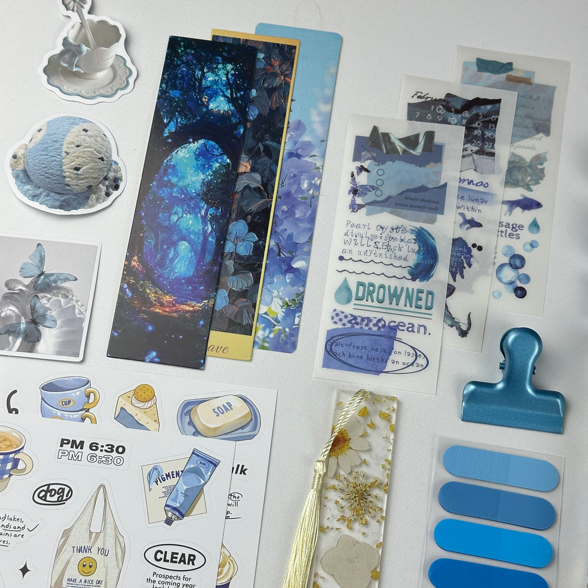 Silver Sky Box | Blue and Silver Stationery Gift Set